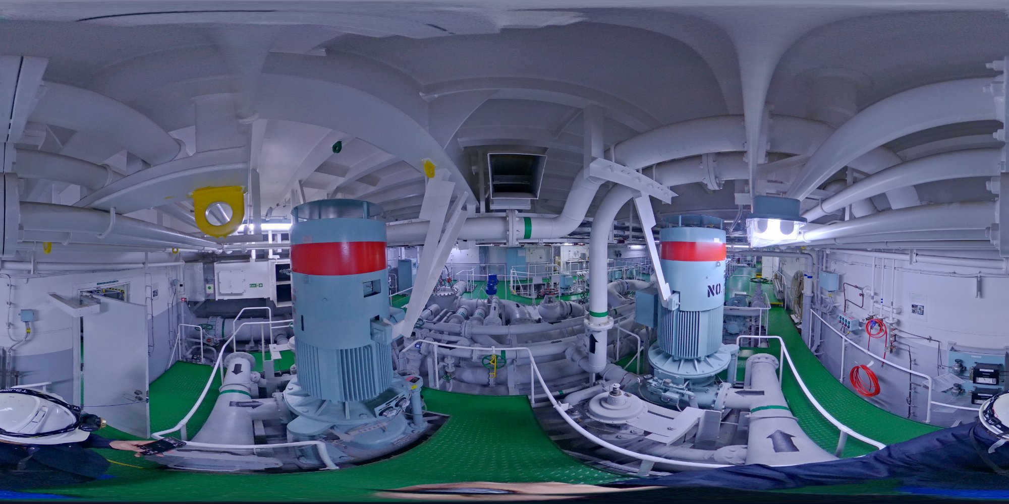 Vessel engine room 360° panorama (Engine Room 3)